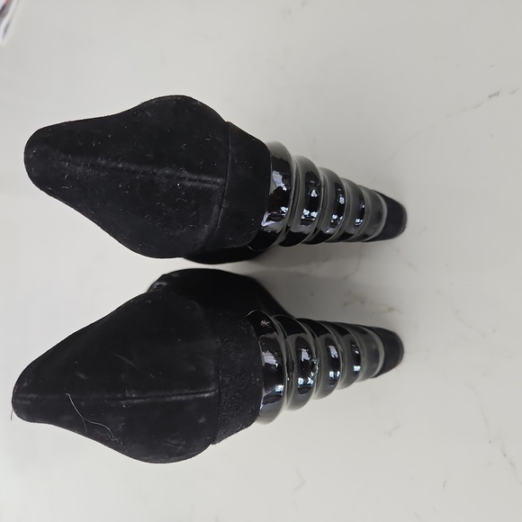 Yves Saint Laurent Shoes - YSL Authentic Black Peep Toe Platform Wavy Wedges